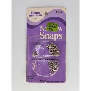 Vintage Talon American No-Sew Snaps‎ Rustproof Brass